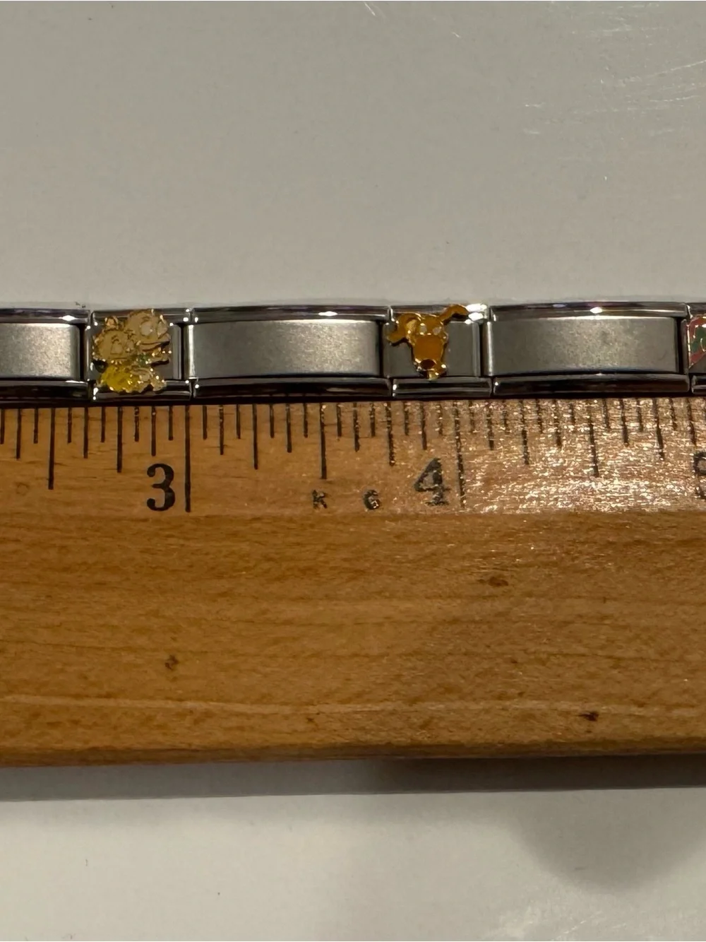 Nickelodeon Rugrats Italian Charm Bracelet Stainless Links adjustable 9mm Y2K